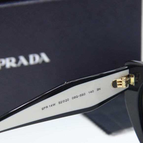 Prada PR14WS 09Q5S0 Cat Eye Sunglasses – Black Talc\\Grey main image 10